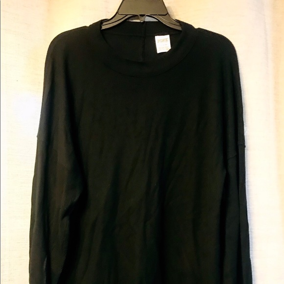 PINK Victoria's Secret Tops - PINK solid black thermal